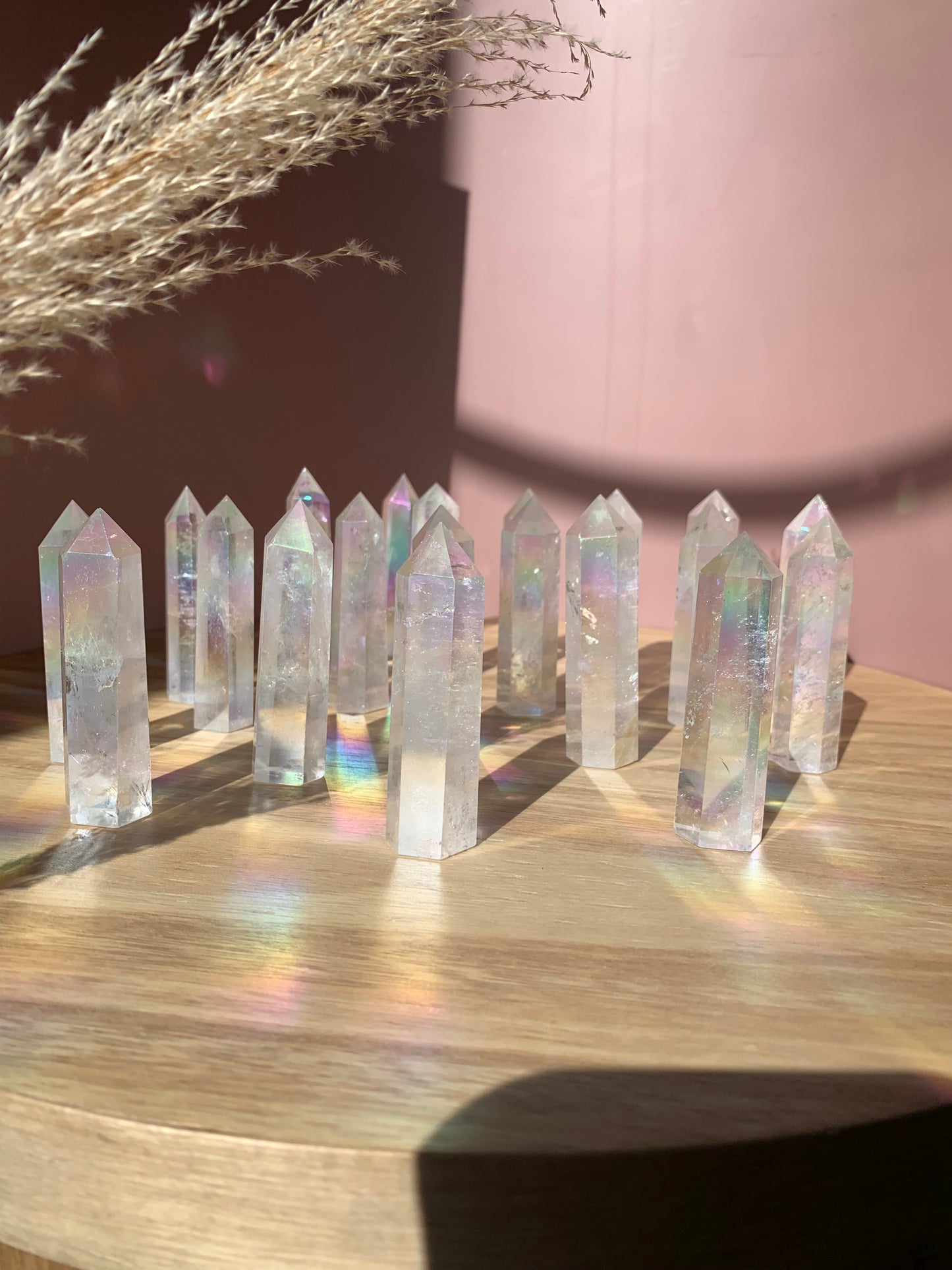 Choisi ton Aura Quartz Clair * 7 - 8 CM * 35 - 50 GRAM . énergie positive . Tour de pointe . Angel Quartz