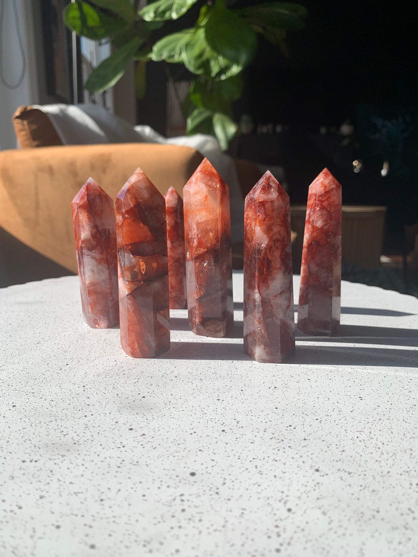 Choisi ton Quartz de Feu * 8 - 9.5 CM * 58 - 102 GRAM . énergie positive . Tour de pointe . Raviver la passion intérieur
