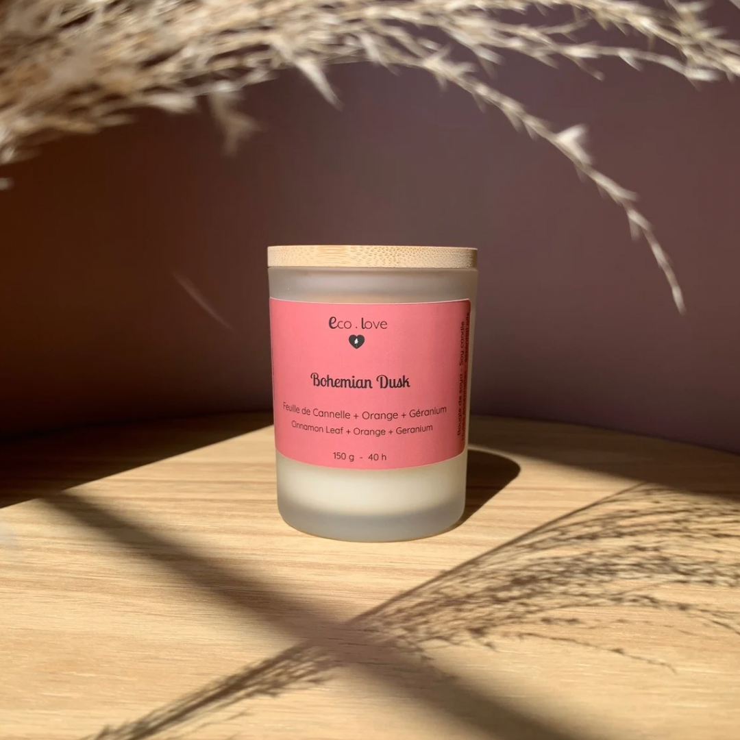 Bougie BOHEMIAN DUSK - Feuille de Cannelle + Pamplemousse Blanc + Orange*