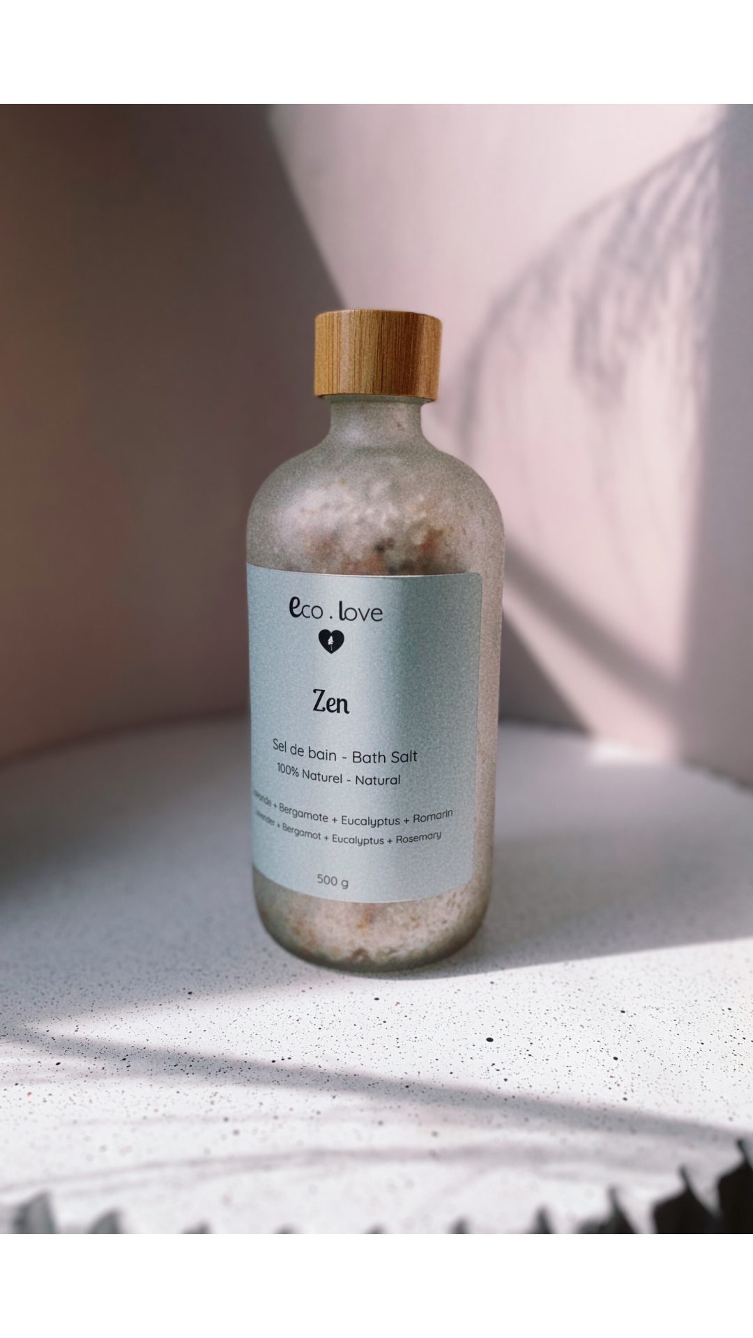 Sel de Bain ZEN 100g - Sel d'Epsom & Sel de l'Himalaya - Lavande + Bergamote + Romarin + Eucalyptus