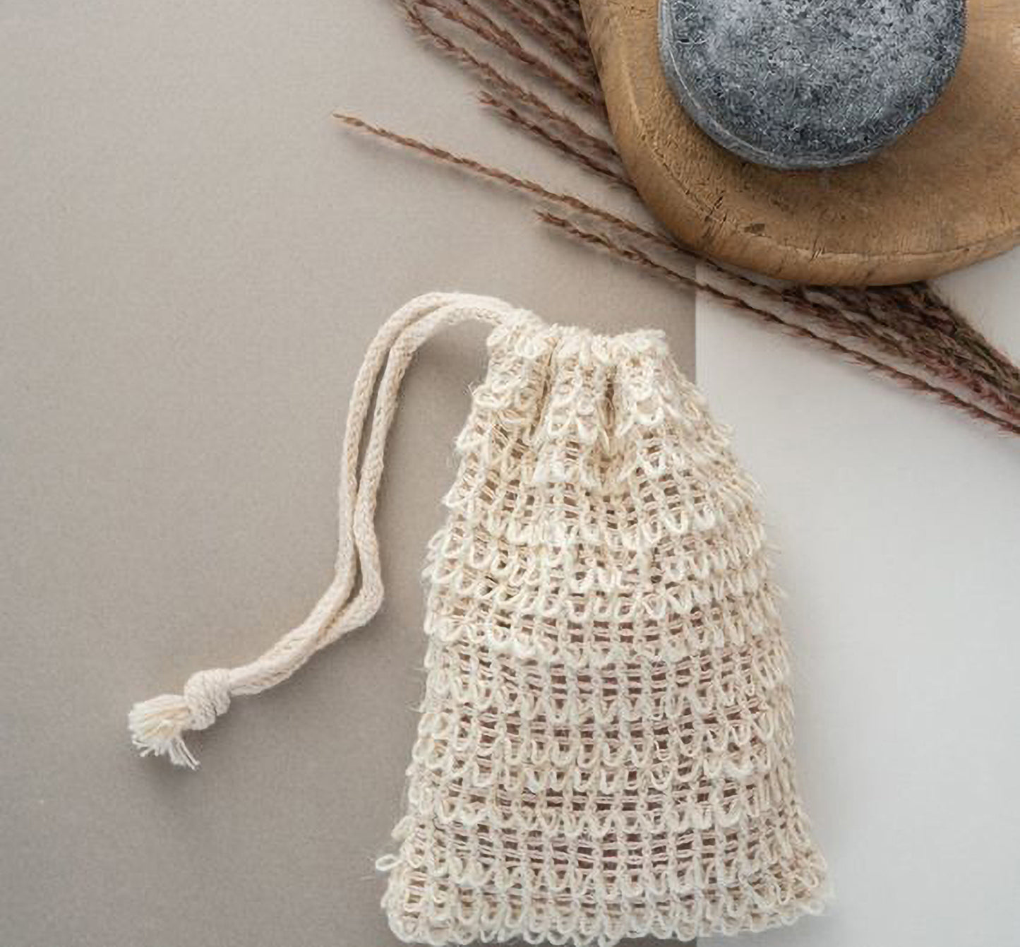 Sac à Savon Sisal pour Savon Artisanaux 〰️ Éponge Exfoliante