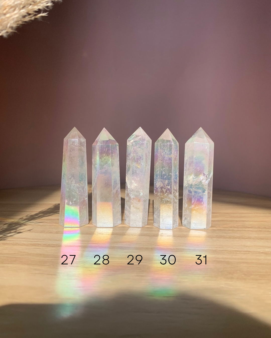 Choisi ton Aura Quartz Clair * 7 - 8 CM * 35 - 50 GRAM . énergie positive . Tour de pointe . Angel Quartz