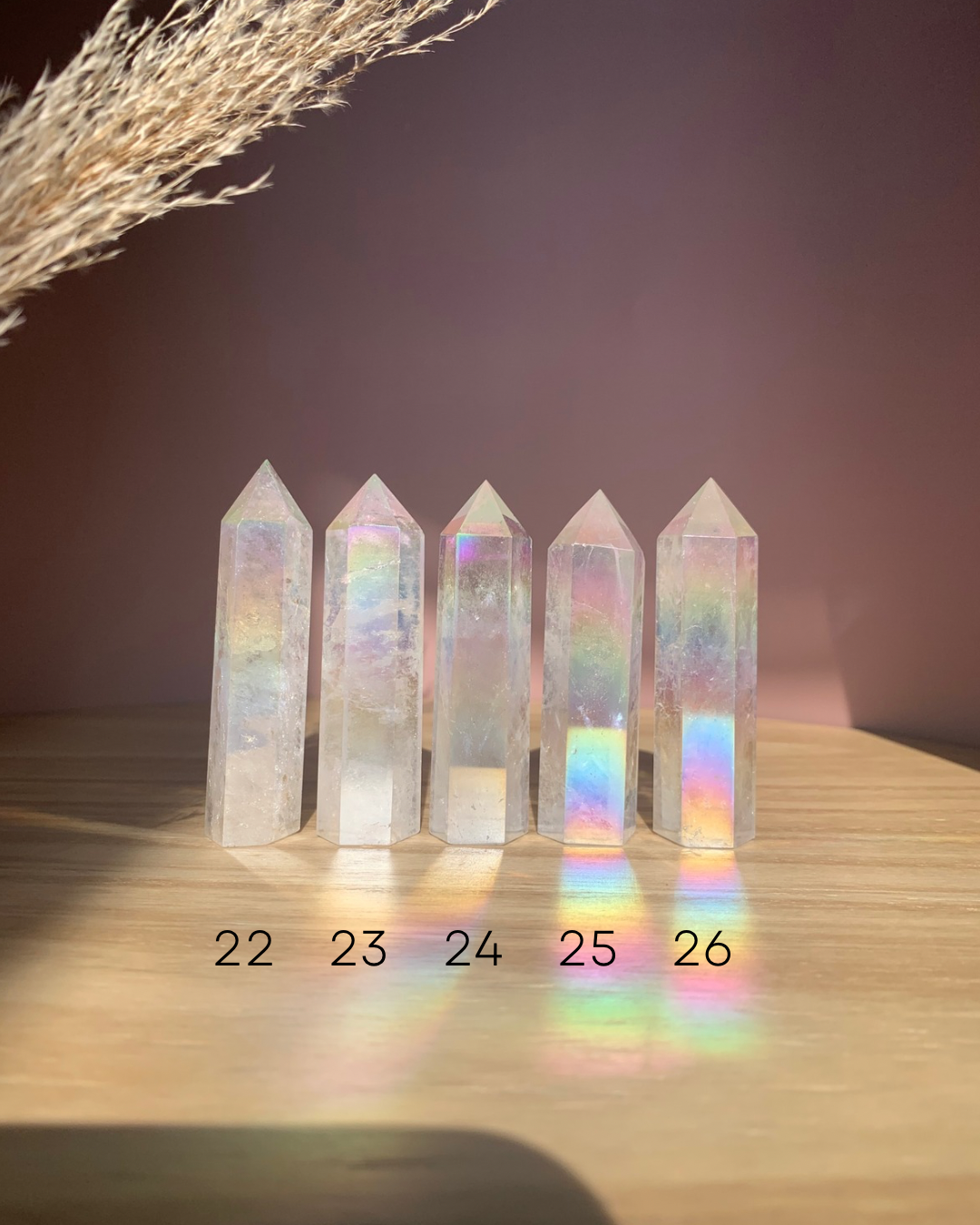 Choisi ton Aura Quartz Clair * 7 - 8 CM * 35 - 50 GRAM . énergie positive . Tour de pointe . Angel Quartz