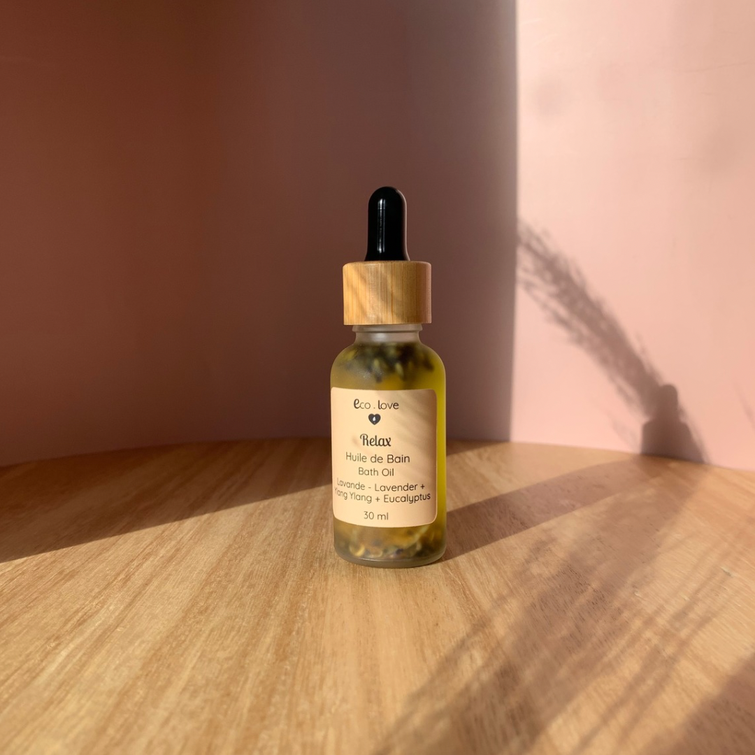 Huile de Bain RELAX 〰️ Lavande + Ylang Ylang + Bergamote + Menthe Poivré + Orange + Eucalyptus