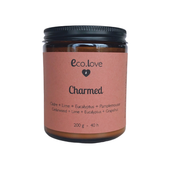 CHARMED — Bougie de soya — Cèdre + Lime + Eucalyptus + Pamplemousse + Baie de Genévrier + Cyprès