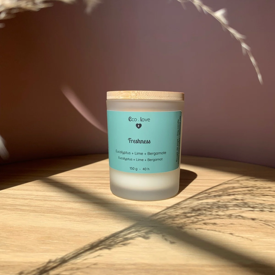 Bougie FRESHNESS 〰️ Eucalyptus + Lime + Bergamote