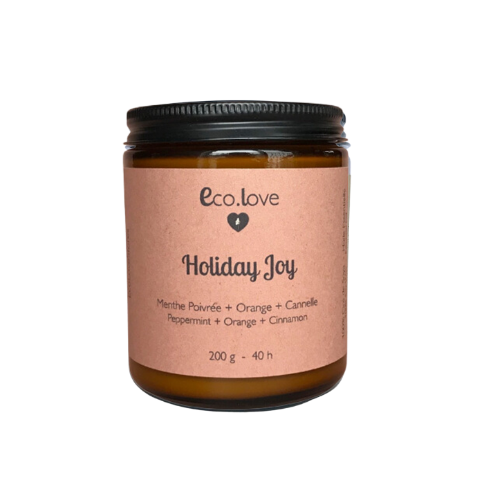 Bougie HOLIDAY JOY — Menthe Poivrée + Orange + Cannelle