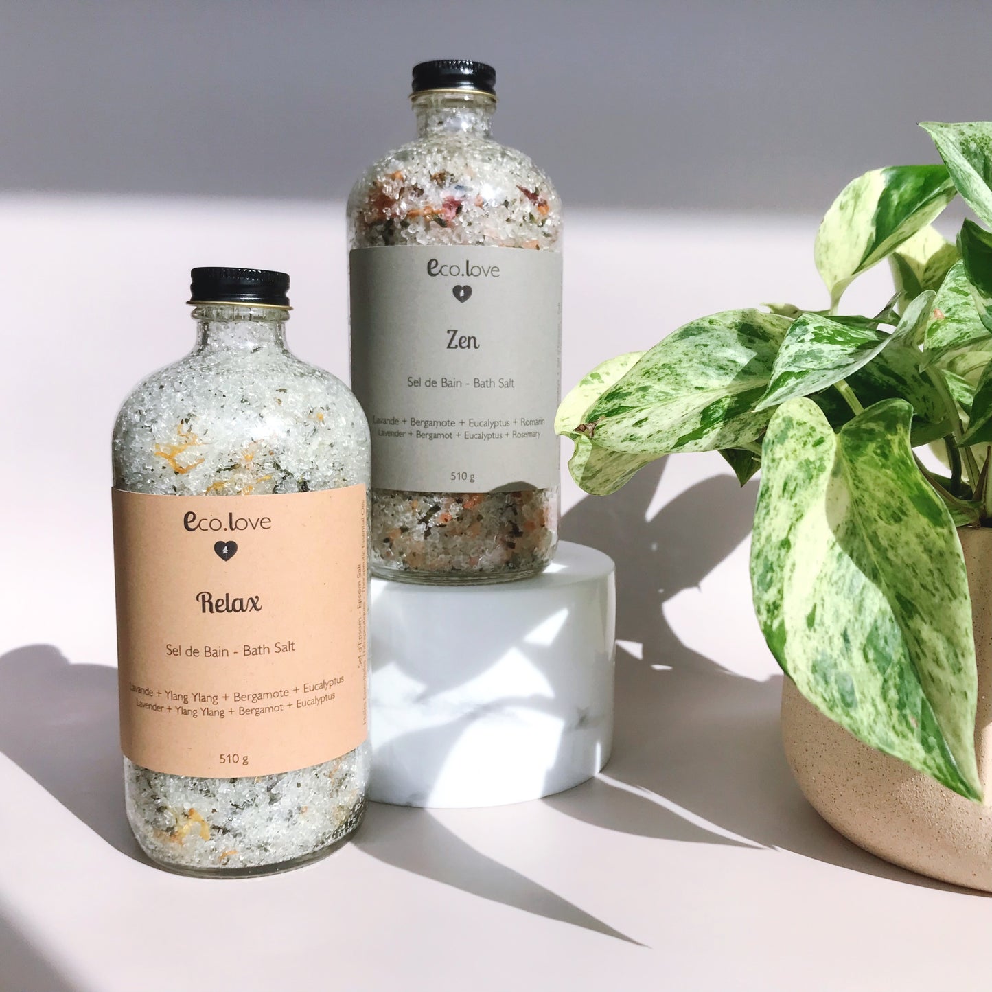 Sel de Bain RELAX - Sel d'Epson - Lavande + Ylang Ylang + Bergamote + Eucalyptus + Orange + Menthe Poivrée