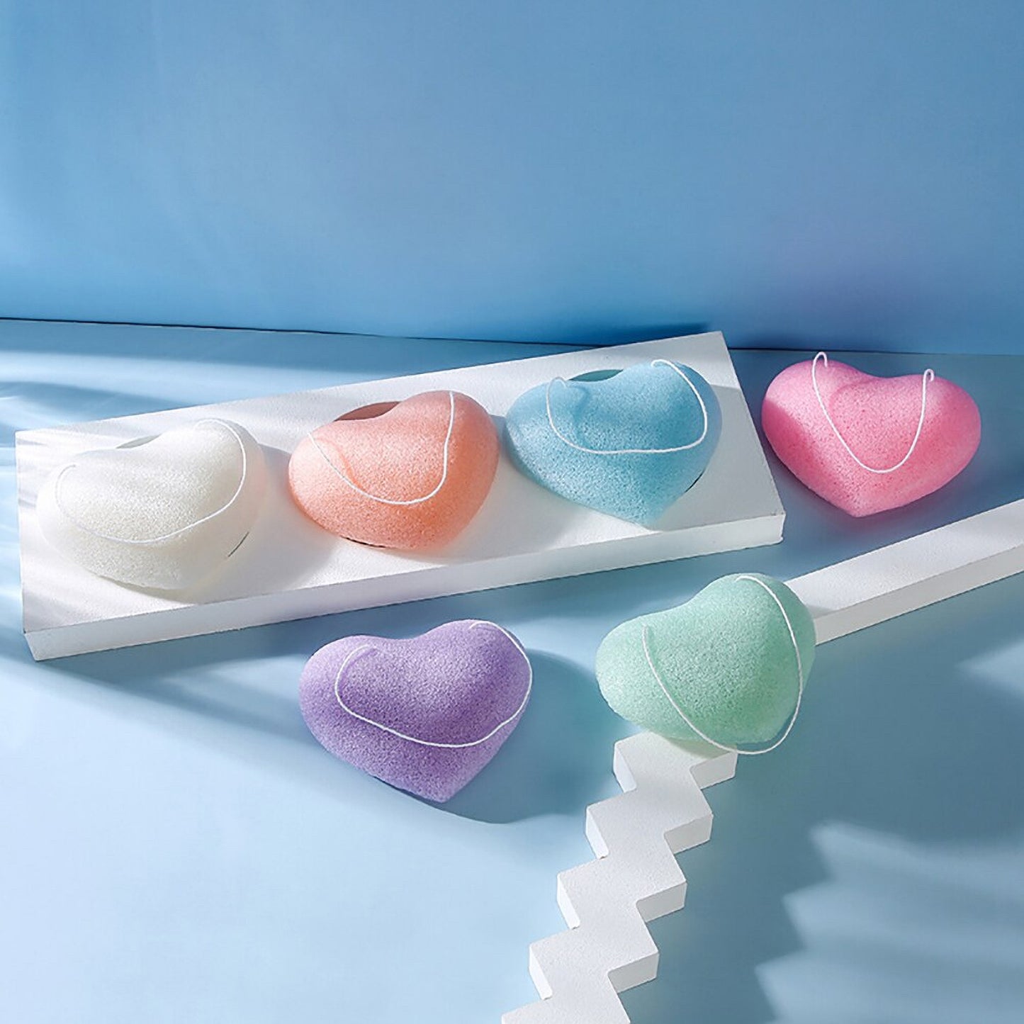 Éponge en cœur Konjac Exfoliante
