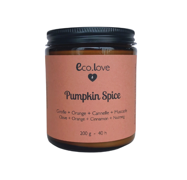 Bougie Épicée PUMPKIN SPICE — Girofle + Orange + Cannelle + Muscade