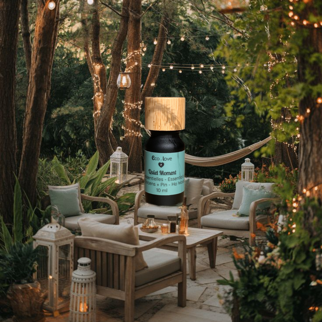 Huile Essentielle QUIET MOMENTS 〰️ Bois de hô + Encens + Pin + Cyprès