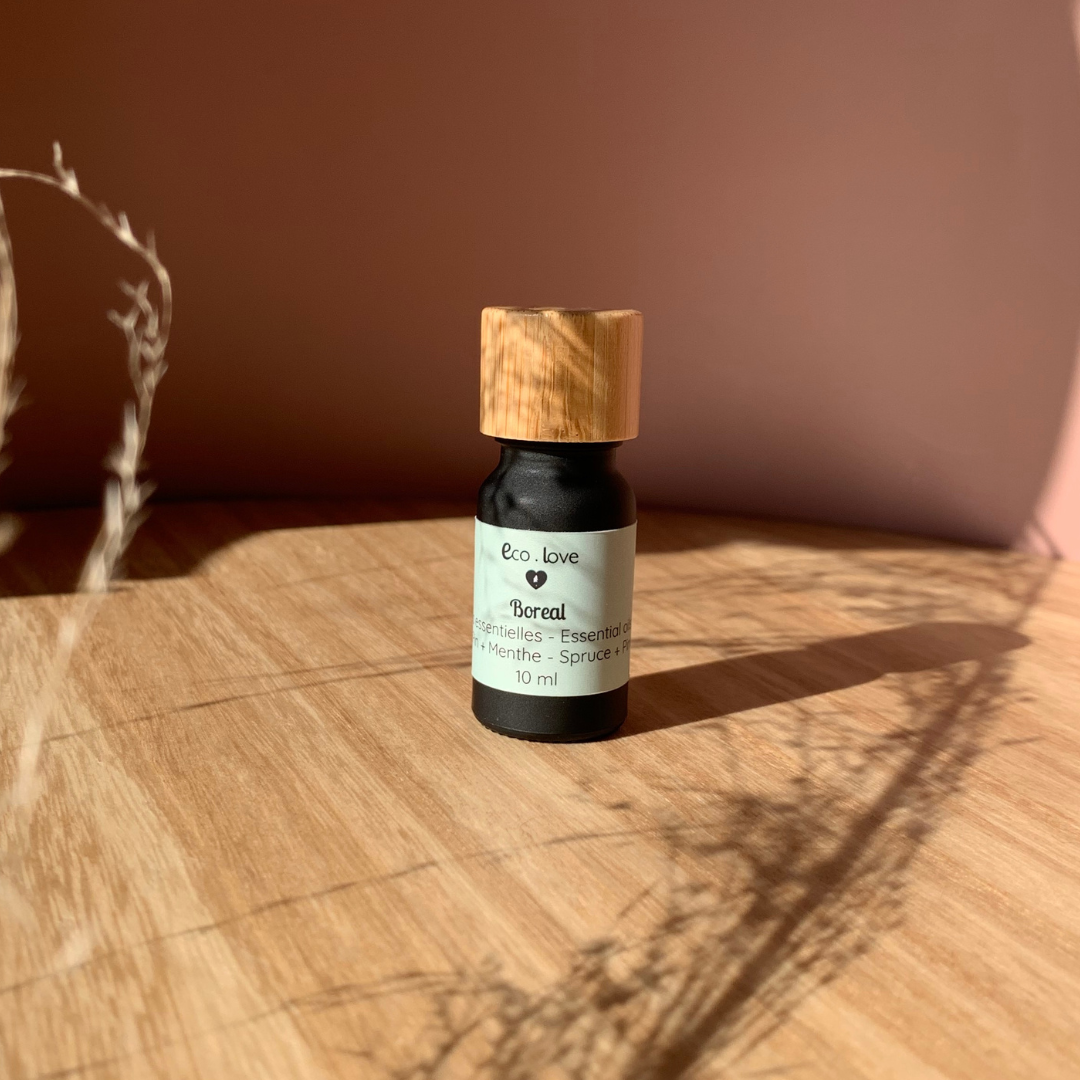 Huile Essentielle BOREAL 〰️ Épinette Noir + Pin + Cèdre + Menthe Poivrée + Citron