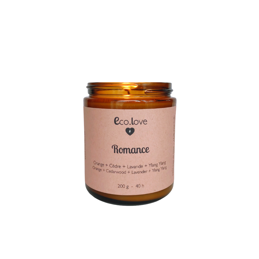 Bougie ROMANCE — Orange + Cèdre + Lavande + Ylang Ylang