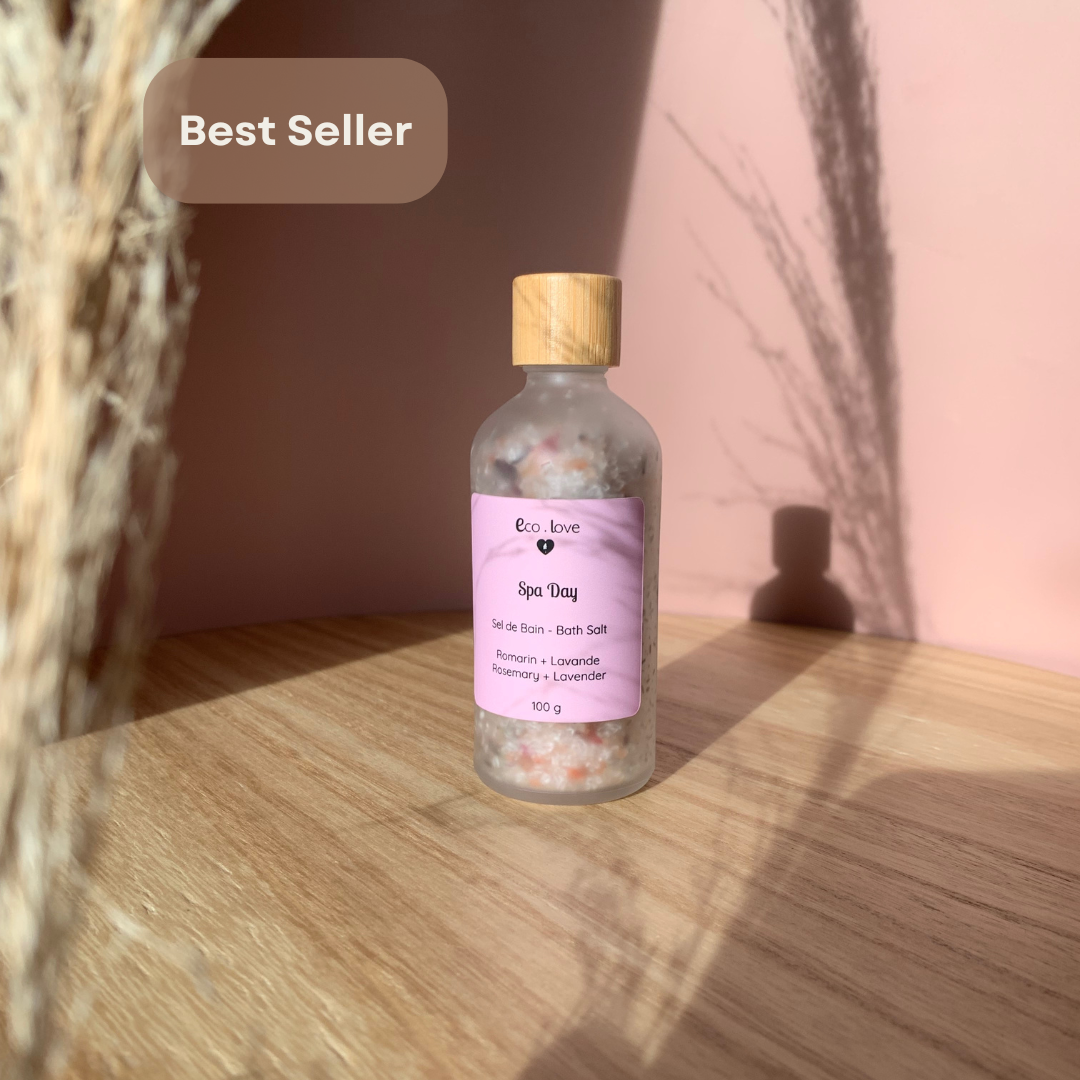 Sel de Bain SPA DAY 100g 〰️ Sel de l'Himalaya & Sel d'Epsom - Romarin + Lavande + Verveine des Indes + Menthe Verte