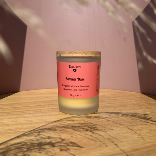 Bougie SUMMER DAZE  - Tangerine + Lime + Géranium + Pamplemousse Rose