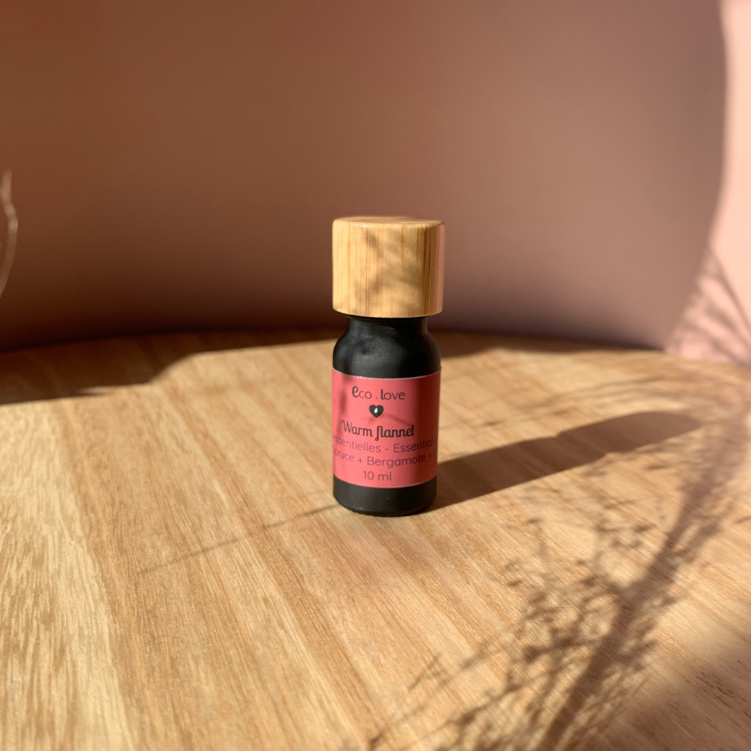 Huile Essentielle WARM FLANNEL 〰️ Épinette Noir + Bergamote + Muscade + Lavande