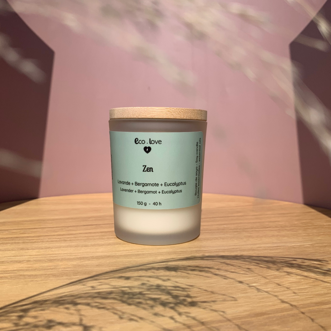 Bougie ZEN - Lavande Fine + Bergamote + Eucalyptus + Romarin
