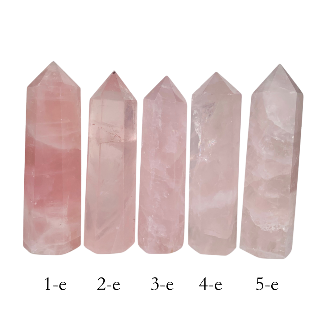 Choisi ton Quartz Rose * 7 - 8 CM * 37 - 54 GRAM . énergie positive . Tour de pointe . Amour . Amitié