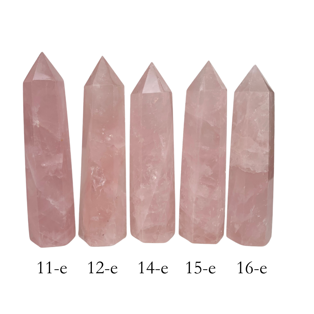 Choisi ton Quartz Rose * 7 - 8 CM * 37 - 54 GRAM . énergie positive . Tour de pointe . Amour . Amitié