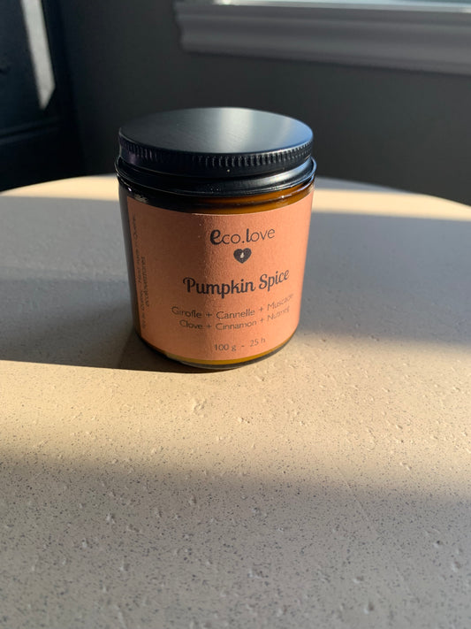 Bougie Épicée PUMPKIN SPICE  —  Girofle + Orange + Cannelle + Muscade