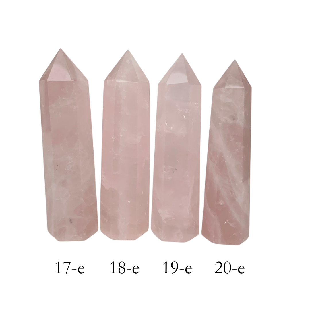 Choisi ton Quartz Rose * 7 - 8 CM * 37 - 54 GRAM . énergie positive . Tour de pointe . Amour . Amitié