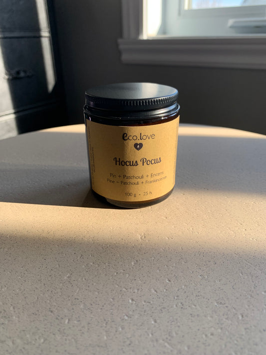 Bougie Épicée HOCUS POCUS  —  Pin + Patchouli + Encens + Cèdre d'Atlas + Tangerine