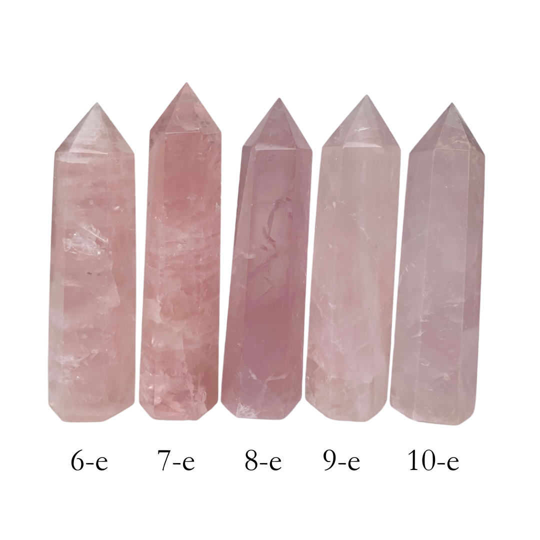 Choisi ton Quartz Rose * 7 - 8 CM * 37 - 54 GRAM . énergie positive . Tour de pointe . Amour . Amitié