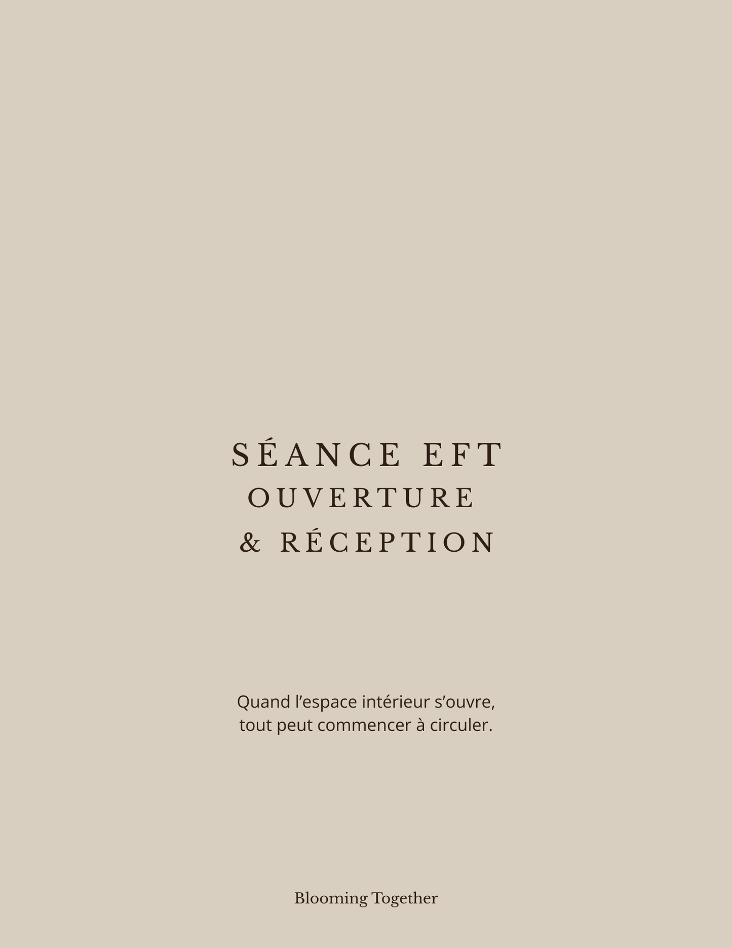 Séance EFT Ouverture & Réception - Créer l’espace intérieur pour recevoir LANCEMENT - FR