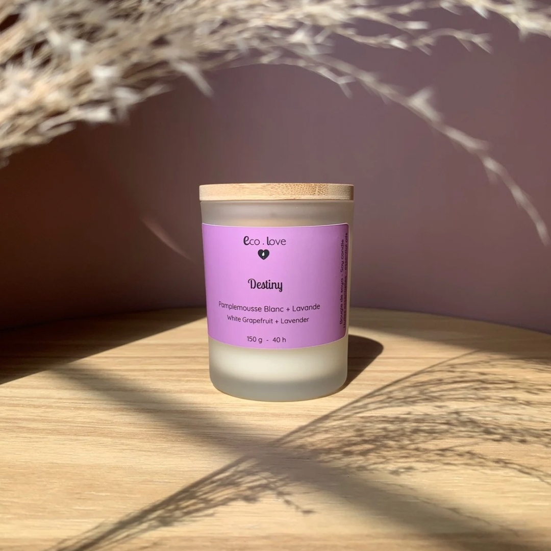 Bougie DESTINY 〰️ Pamplemousse Blanc + Lavande