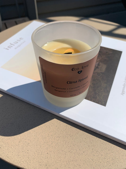 Bougie CITRUS SPICED  —  Bergamote + Écorce de Cannelle + Girofle + Orange  —  ÉDITON LIMITÉE