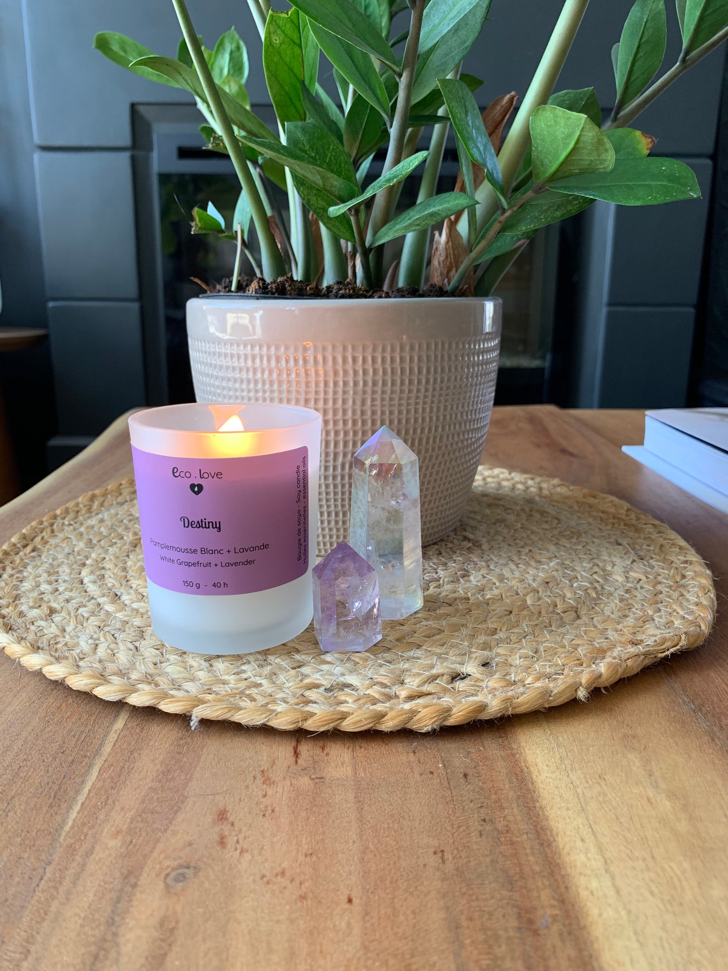 Bougie DESTINY  —  Pamplemousse Blanc + Lavande   —  30 mai 2026