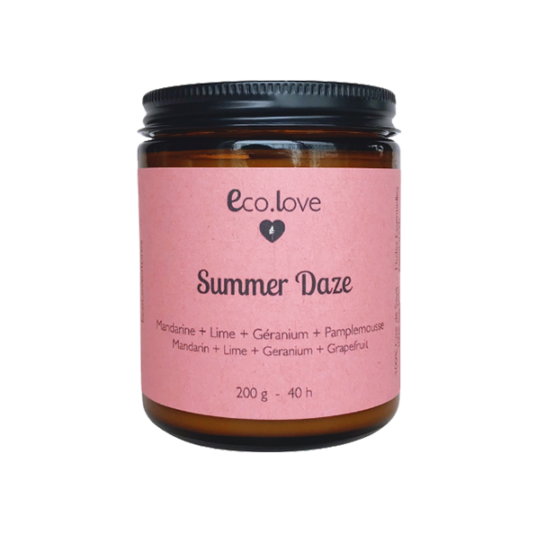 Bougie SUMMER DAZE - Tangerine + Lime + Géranium + Pampleousse