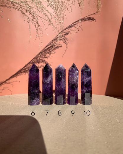 Choisis ton Améthyste * 7 - 8 CM * 36 - 55 GRAM . Pierre Naturelle . énergie positive . Crystal Tower . troisième œil . Tour d'Améthyste