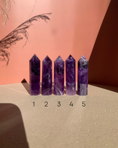 Choisis ton Améthyste * 7 - 8 CM * 36 - 55 GRAM . Pierre Naturelle . énergie positive . Crystal Tower . troisième œil . Tour d'Améthyste