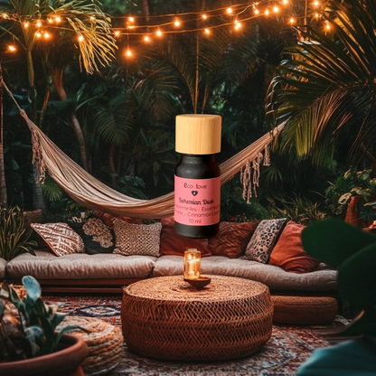 Huile Essentielle BOHEMIAN DUSK 〰️  Feuille de Cannelle + Pamplemousse Blanc + Orange + Verveine des Indes + Lavande + Poivre noir + Géranium + Menthe Poivrée