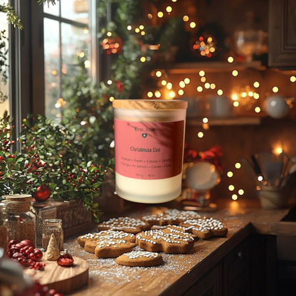 CHRISTMAS EVE  —  Bougie de soya  —  Orange + Sapin + Cassia + Romarin + Girofle