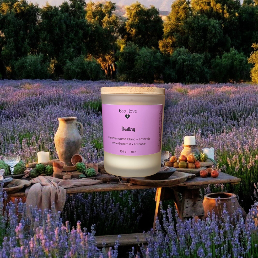 Bougie DESTINY  —  Pamplemousse Blanc + Lavande