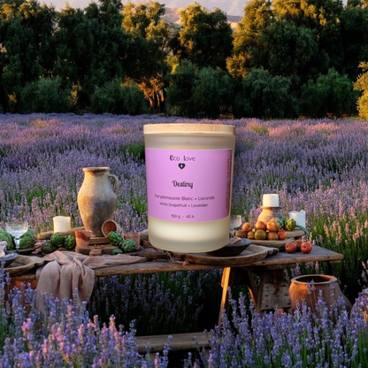 Bougie DESTINY  —  Pamplemousse Blanc + Lavande