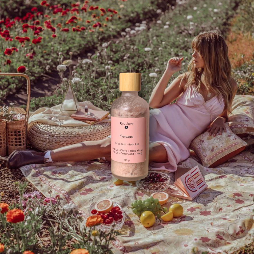 ROMANCE  —  Sel de Bain  —  Sel de l'Himalaya  —  Orange + Cèdre + Lavande + Ylang Ylang