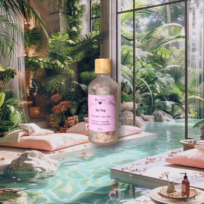 SPA DAY  —  Sel de Bain —  Sel de l'Himalaya & Sel d'Epsom  —  Romarin + Lavande + Verveine des Indes + Menthe Verte